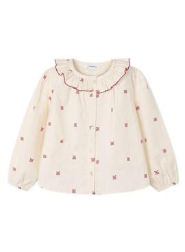Blusa Mayoral cuello volante estampada para niña