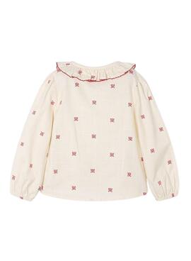 Blusa Mayoral cuello volante estampada para niña