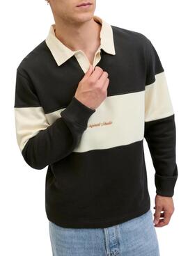 Polo Jack and Jones Norrebro azul y beige para hombre