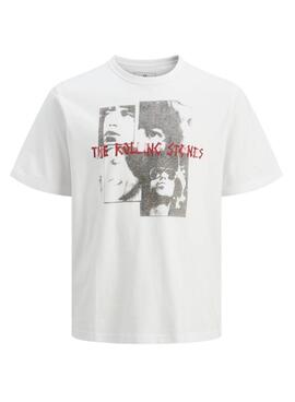 Camiseta Jack and Jones Rolling Stones blanco para hombre