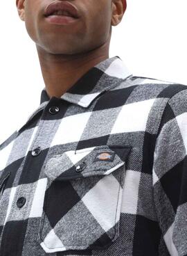 Camisa Dickies Sacramento blanco y negro para hombre