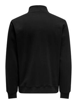 Sudadera Only and Sons Curated Zip negro para hombre