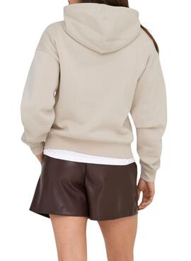 Sudadera Only Best hood beige para mujer