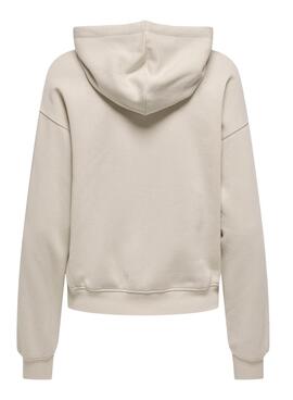 Sudadera Only Best hood beige para mujer