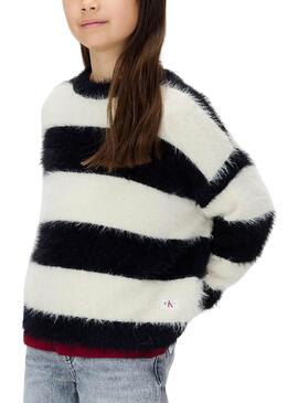 Jersey Calvin Klein rayas blanco y negro para niña