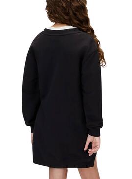Vestido Calvin Klein Towling Monogram negro niña