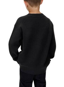 Jersey Calvin Klein Towelling Logo negro para niño