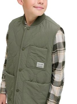 Chaleco Jack and Jones Acolchada Hero verde niño