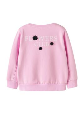 Sudadera Name It Linka rosa flores para niña