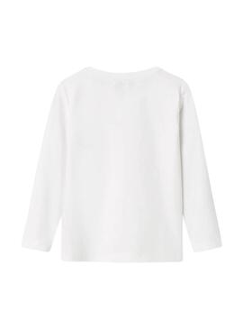 Camiseta Name It Lira blanco corazones para niña