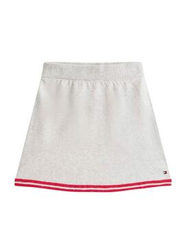 Falda Tommy Hilgiger Varsity de punto gris niña