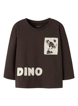 Camiseta Name It Niklaus marrón para niño