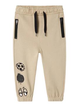 Pantalón de chándal Name It Nyree tostado niño