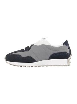 Zapatillas New Balance 327 gris y negro niños 