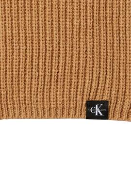 Set gorro y bufanda Calvin Klein camel para niños