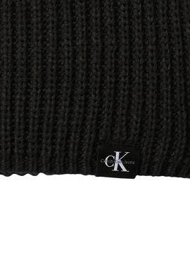 Set gorro y bufanda Calvin Klein negro para niños