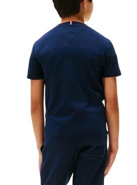 Camiseta Tommy Hilfiger Varsity logo marino niño