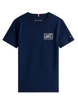 Camiseta Tommy Hilfiger Varsity logo marino niño