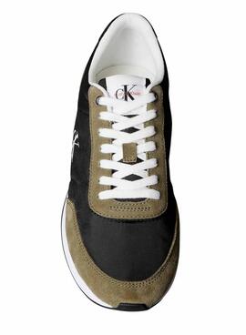 Zapatillas Calvin Klein Jeans Retro Runner negro y verde para hombre