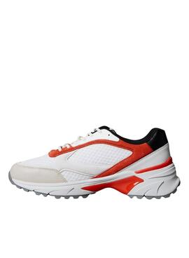 Zapatillas Calvin Klein Jeans Hike Runner blanco y naranja para hombre