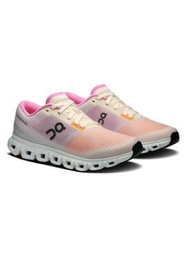 Zapatillas On Cloud 6 rosa y naranja para mujer