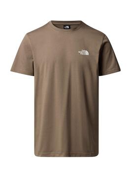 Camiseta The North Face Simple Dome marrón para hombre