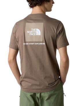 Camiseta The North Face Box marrón para hombre