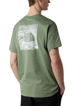 Camiseta The North Face Box verde para hombre