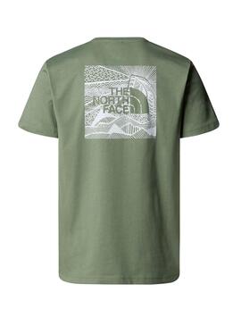 Camiseta The North Face Box verde para hombre