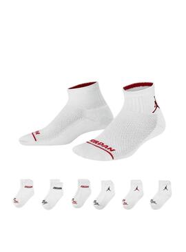 Pack calcetines Jordan blanco para niña y niño