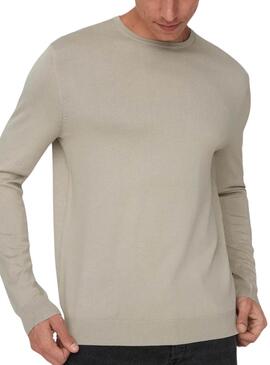 Jersey Only and Sons Wyler beige para hombre
