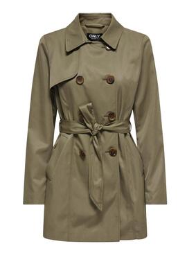 Trench Only Valerie verde para mujer