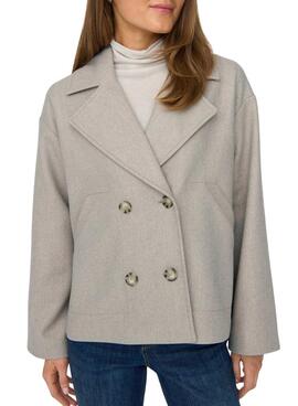Abrigo corto Only Nancy beige para mujer