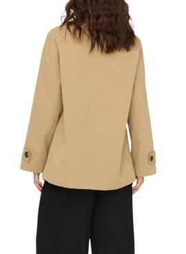 Parka Only April beige para mujer