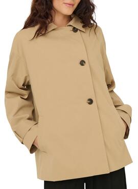 Parka Only April beige para mujer