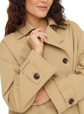Parka Only April beige para mujer