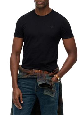 Camiseta Superdry Essential Logo negro para hombre