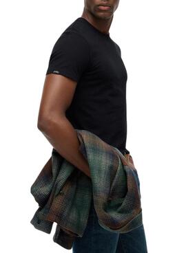 Camiseta Superdry Essential Logo negro para hombre