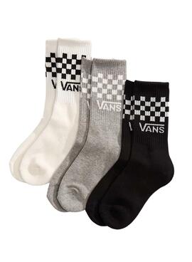 Pack 3 calcetines Vans Classic Check para niños