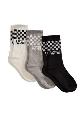 Pack 3 calcetines Vans Classic Check para niños