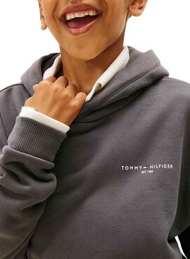 Sudadera Tommy Hilfiger Mini Corp gris para niños