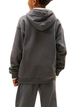 Sudadera Tommy Hilfiger Mini Corp gris para niños