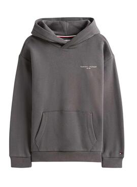 Sudadera Tommy Hilfiger Mini Corp gris para niños