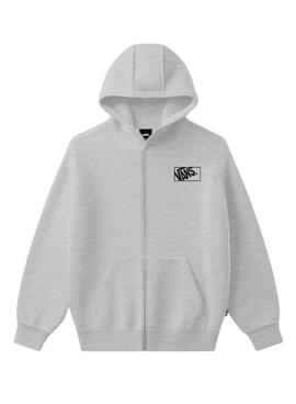 Sudadera Vans cremallera Blocked Box gris niños 