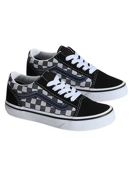 Zapatillas Old Skool cuadros gris para niño y niña