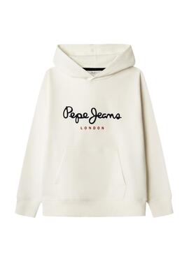 Sudadera Pepe Jeans Art capucha beige para niño