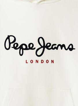 Sudadera Pepe Jeans Art capucha beige para niño