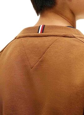 Sudadera Tommy Hilfiger Varsity marrón para niño
