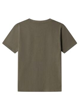 Camiseta Pepe Jeans New Art logo verde para niño