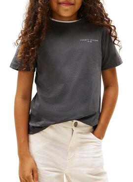 Camiseta Tommy Hilfiger Mini Corp gris para niños